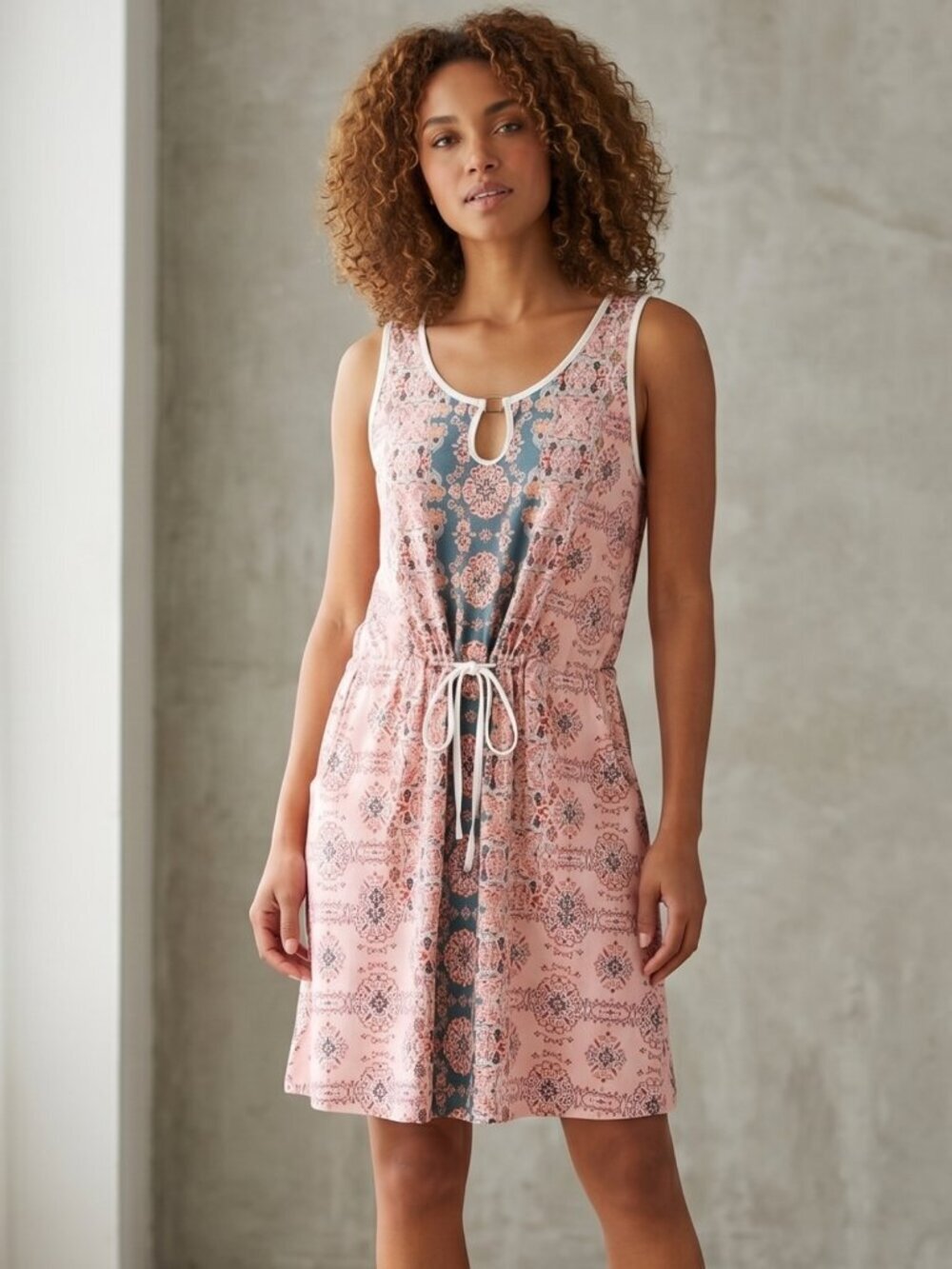 NWT | AIMAGE Floral Medallion Swimsuit Cover-Up | Tie Front | Size Large